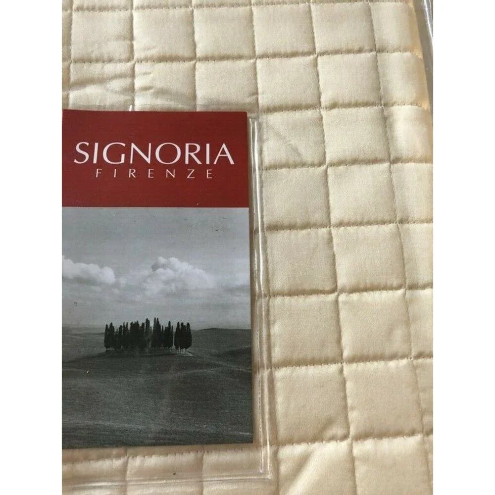 Signoria Firenze Quilted Pillow Sham Standard Masaccio Butter Made In Italy